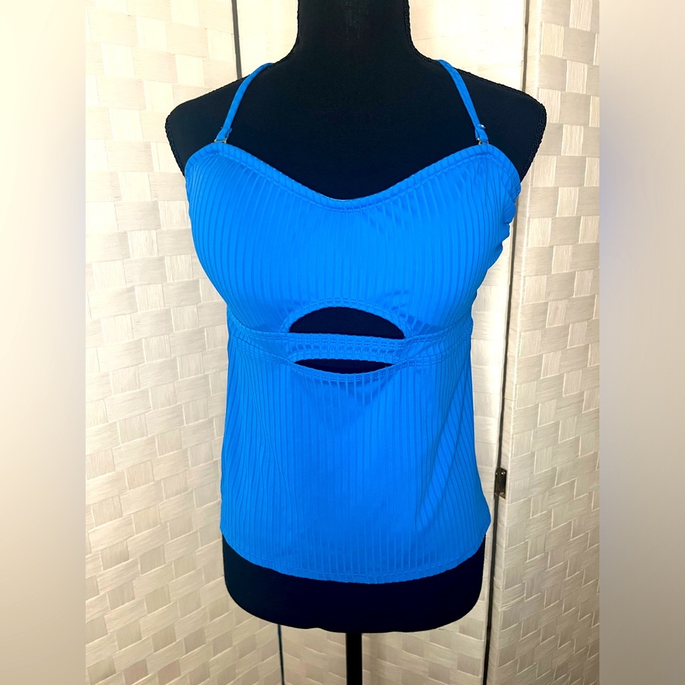 🏖️Time and Tru Blue Bathing Suit Top/Size L (12-14)
